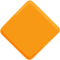Large Orange Diamond emoji on Messenger